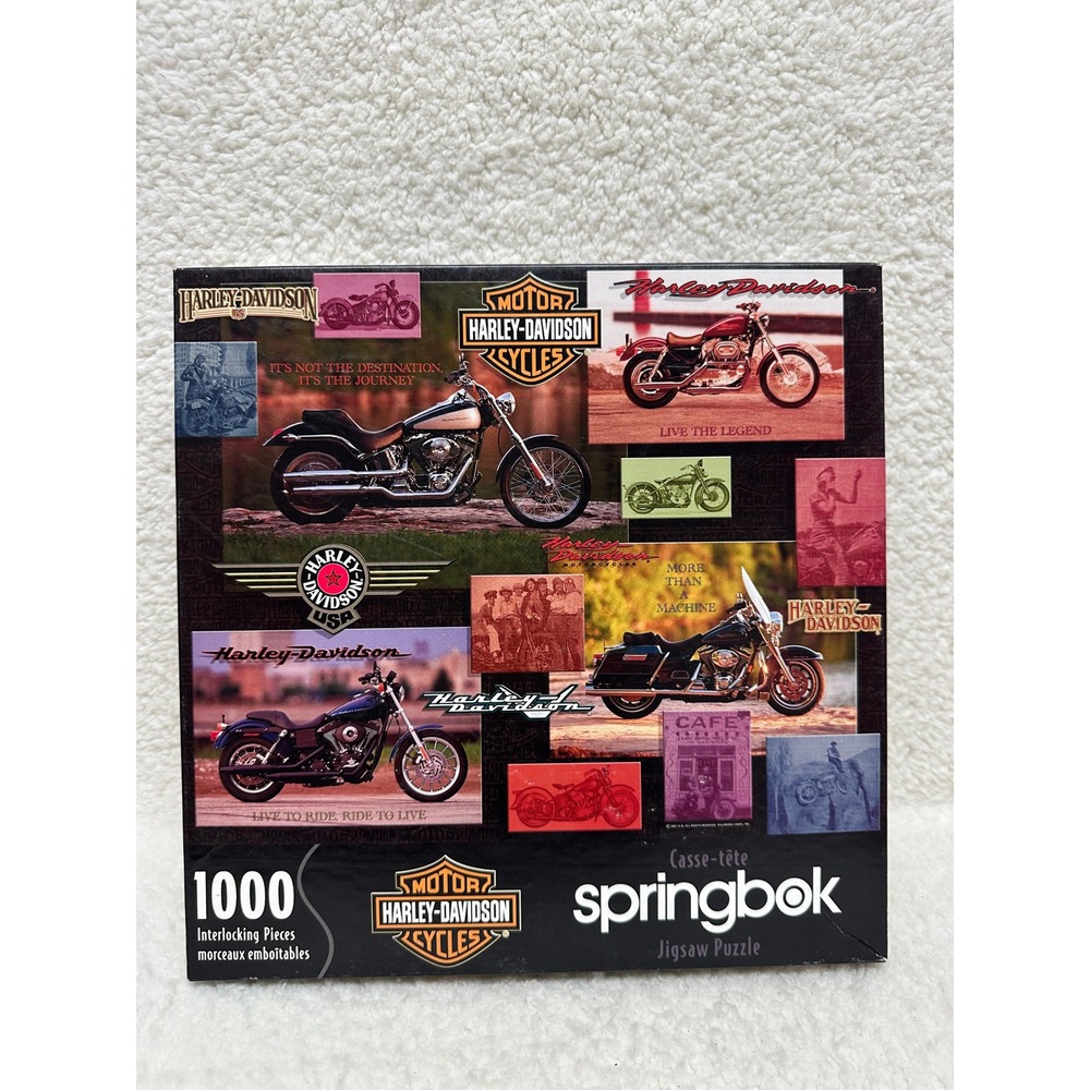 Harley Davidson Jigsaw Puzzle 1000 Piece Springbok Motorcycle Collage - Picture 4 of 5